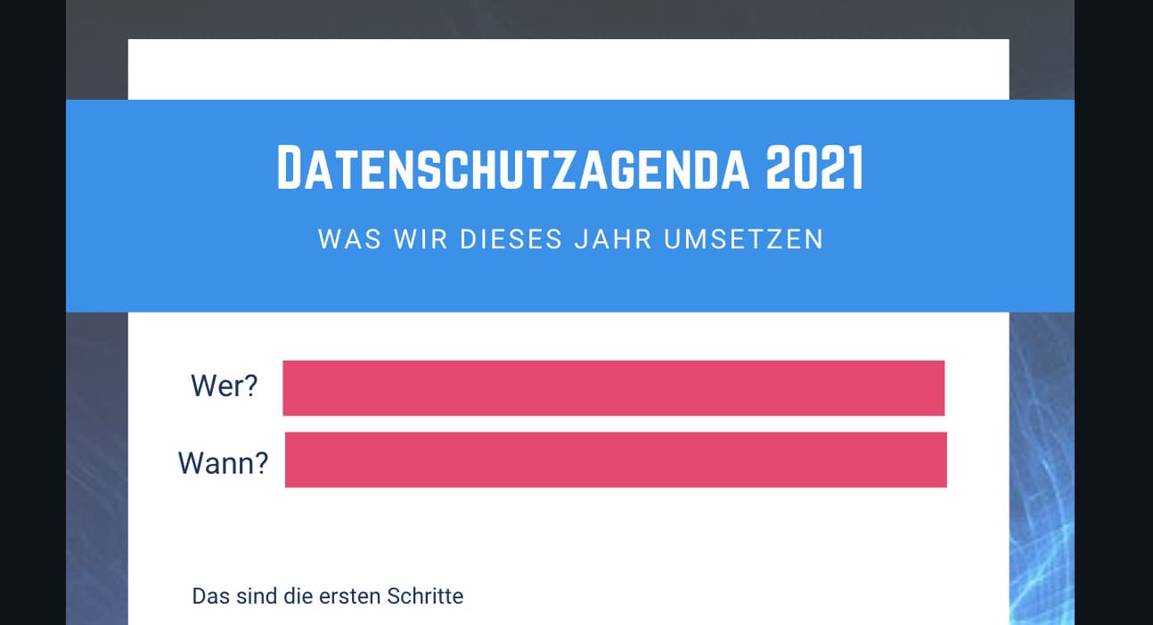 Datenschutzagenda 2021