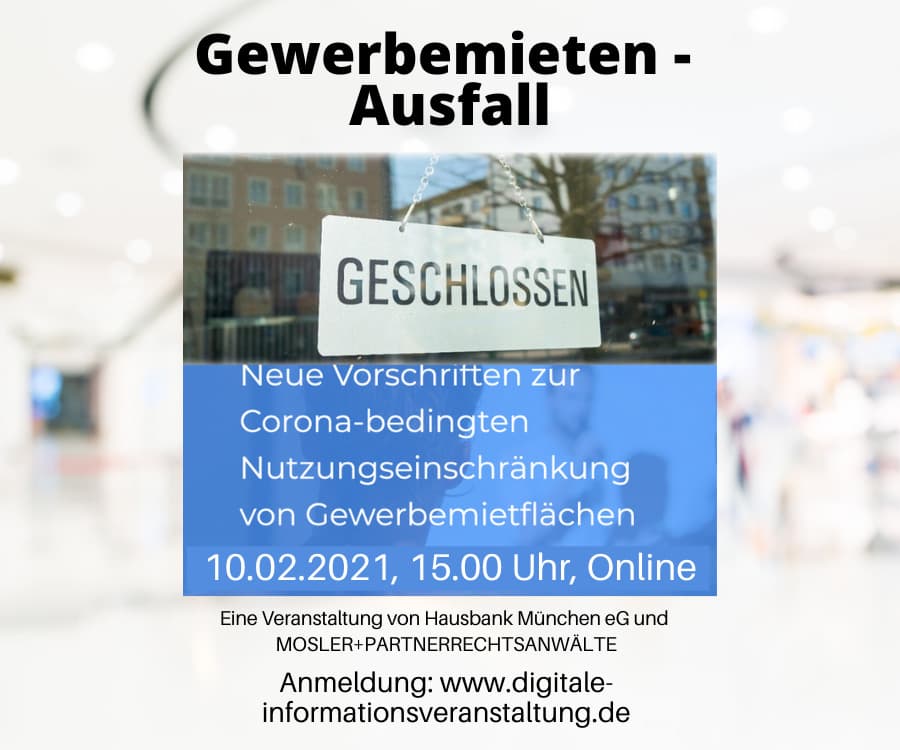 Wenn die Gewerbemiete ausfällt