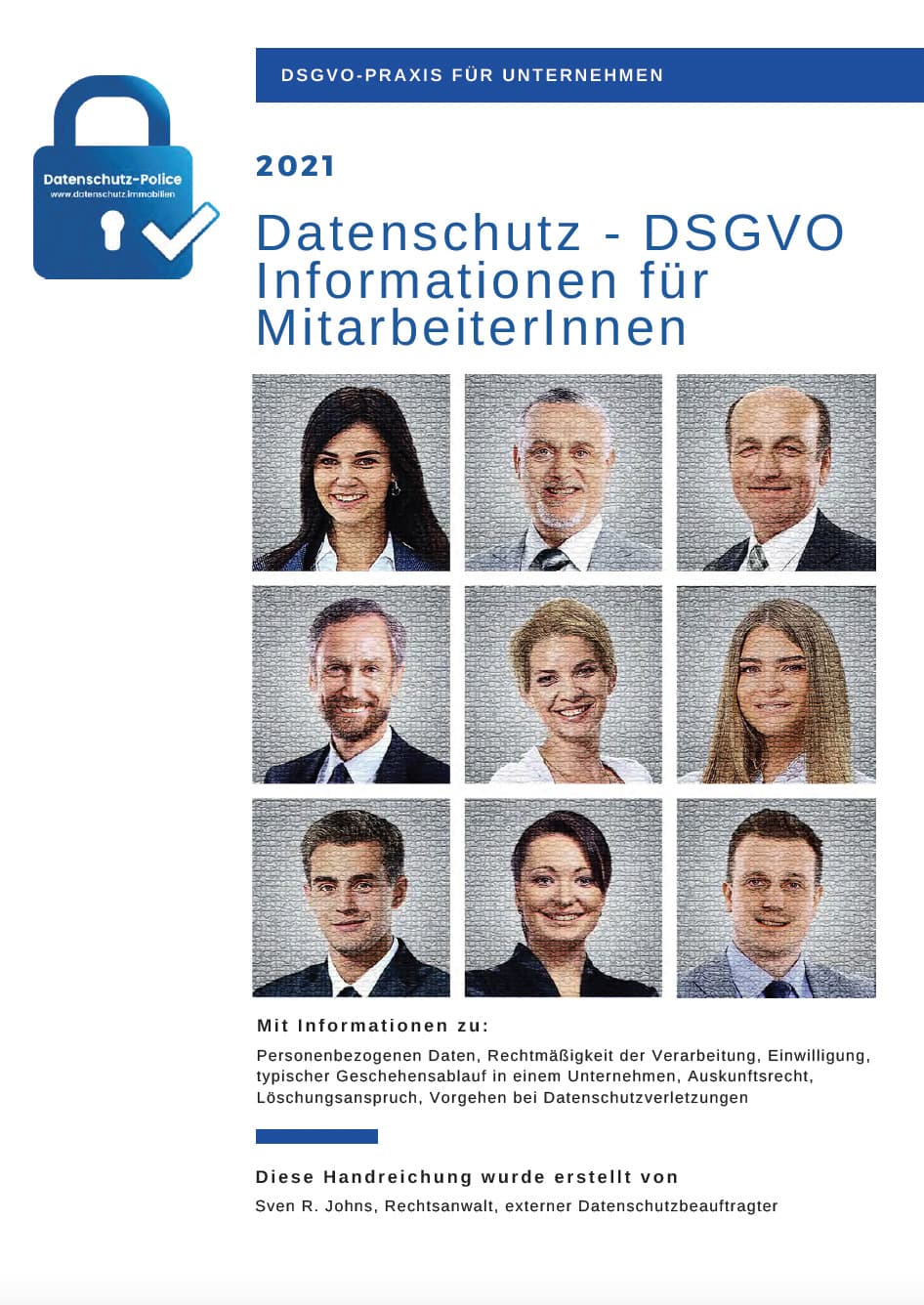 DSGVO für Mitarbeiter - Broschüre 2021