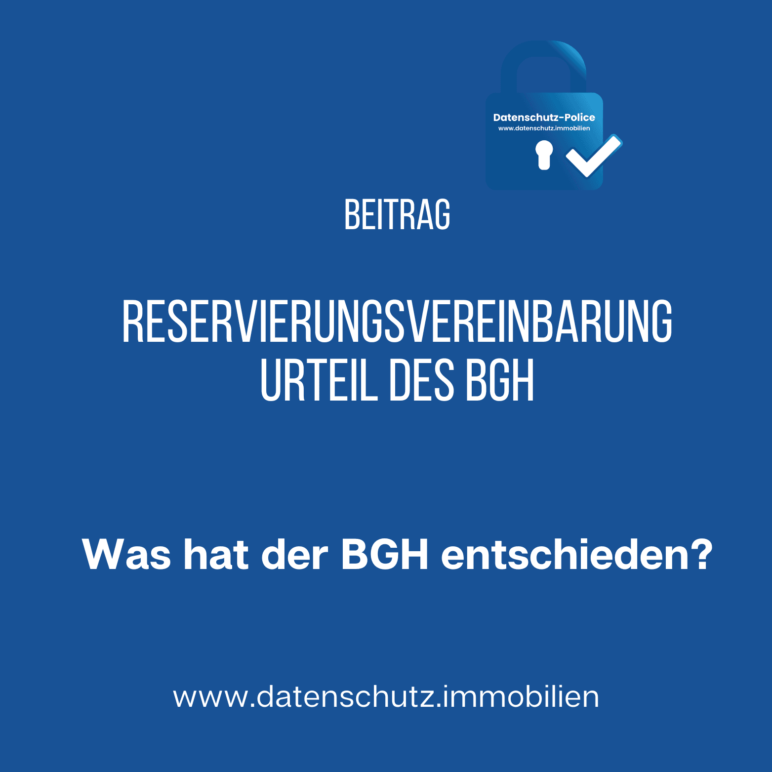 Reservierungsgebühr Immobilienmakler
