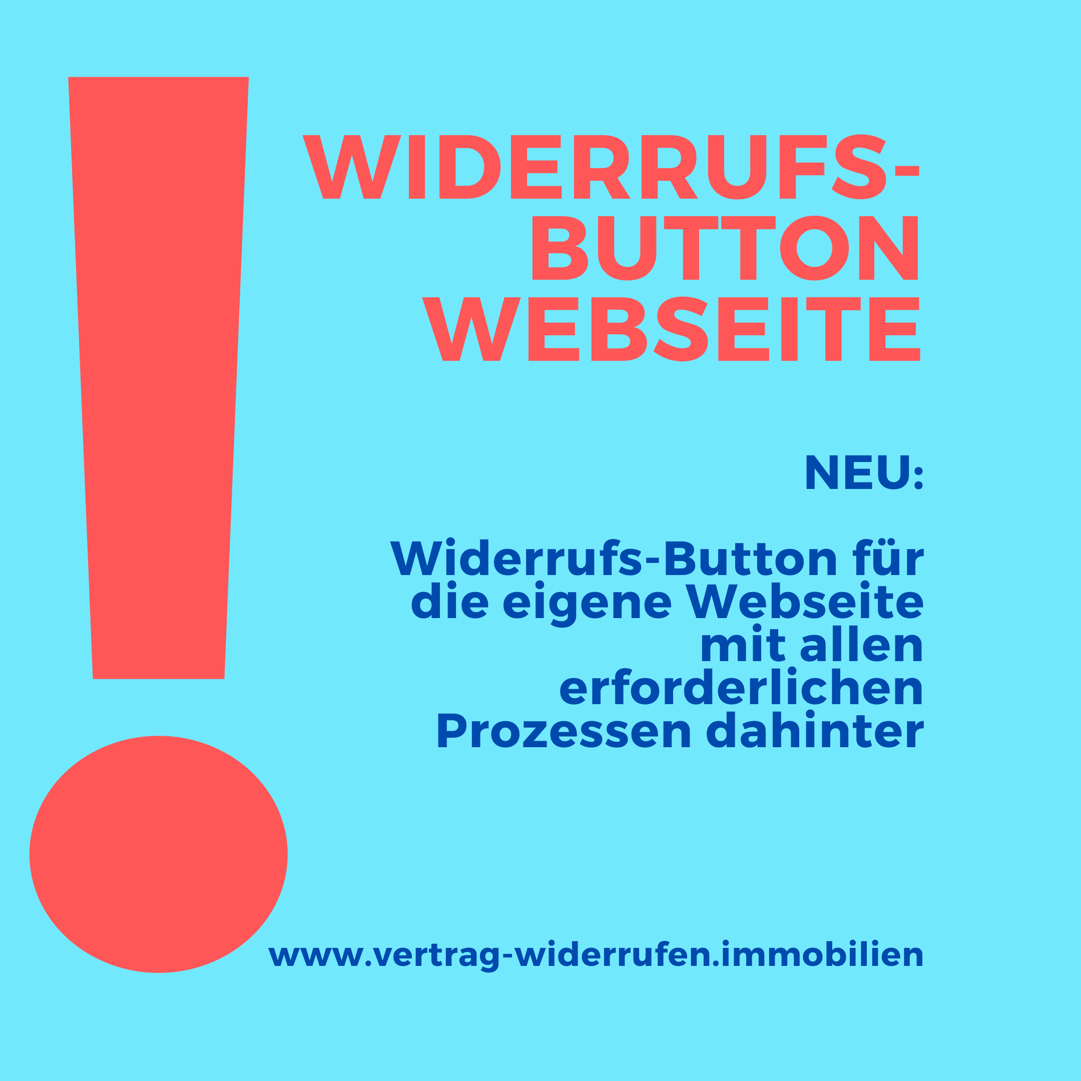 Angebot für Maklerwebseiten Button "Vertrag widderrufen"