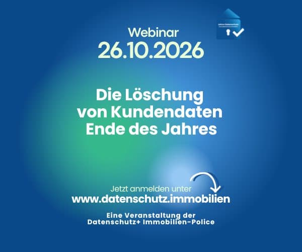 Digitales Seminar „Löschung von Kundendaten“ am 26.10.2026